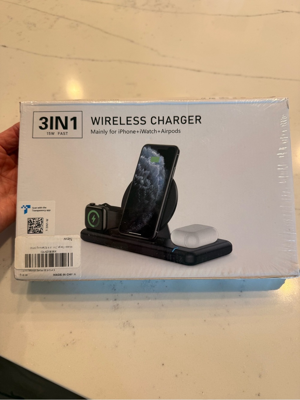 3-in-1 Wireless Charger Stand - Black